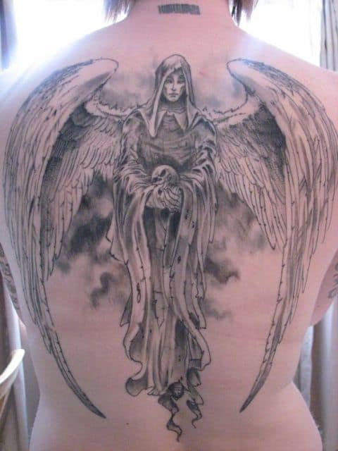 Tatuagem de anjo da morte.