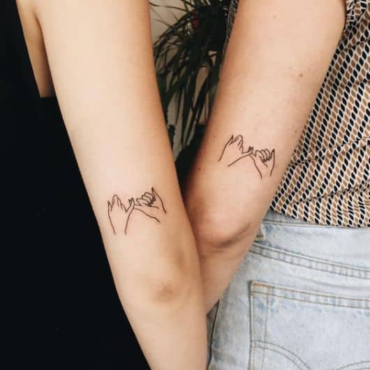 tatuagem feminina amizade