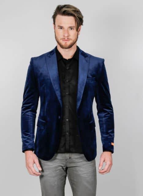 blazer masculino slim azul