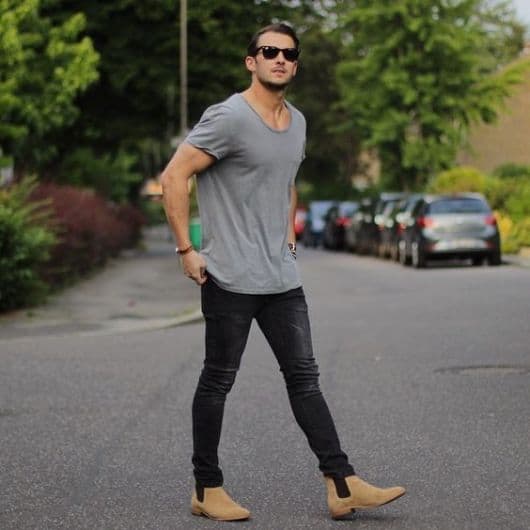 calça jeans masculina com bota