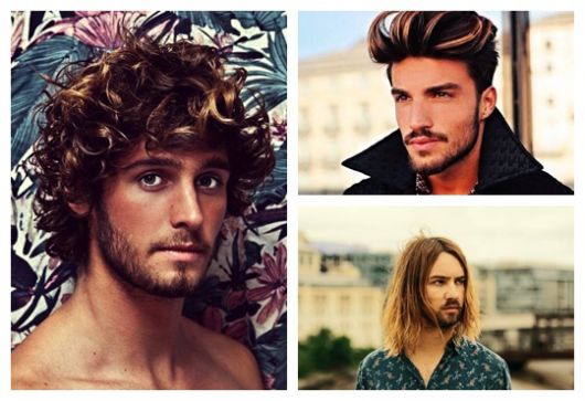 Montagem com três fotos diferentes de homens com luzes no cabelo. 