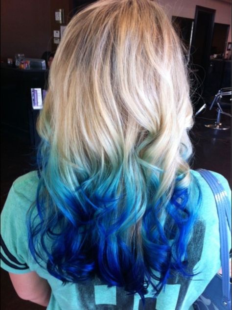 ombré hair azul