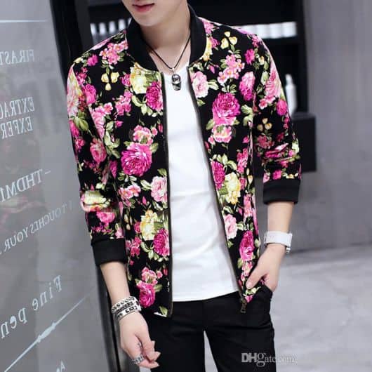 jaqueta floral masculina
