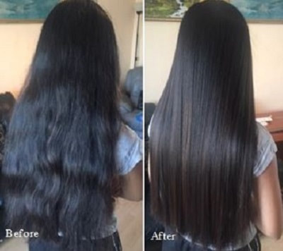 botox capilar antes e depois com cabelo preto