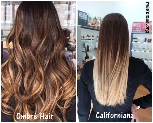diferença entre ombré hair e californiana