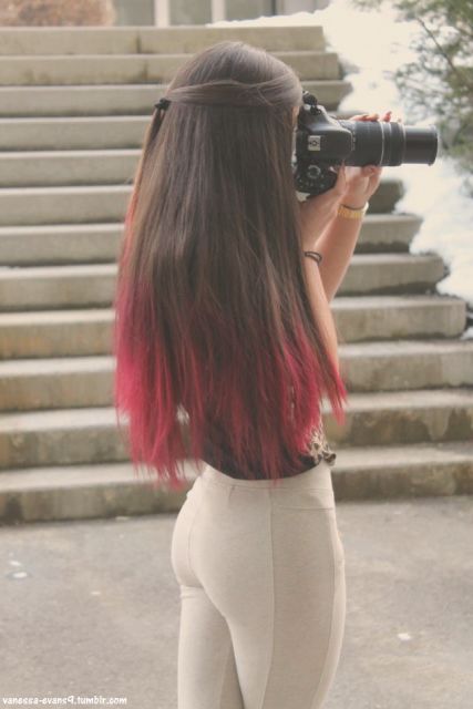 cabelo liso vermelho