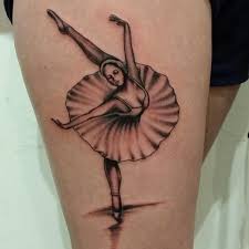 tatuagem de bailarina sombreada