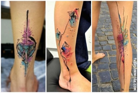 ideias para tatuagem aquarela