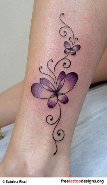 tatuagem borboleta perna