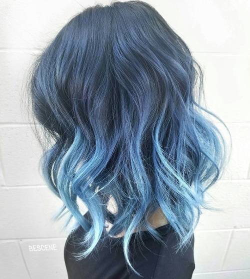 Ombré hair azul.