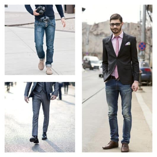 calça jeans sapato social e camisa social