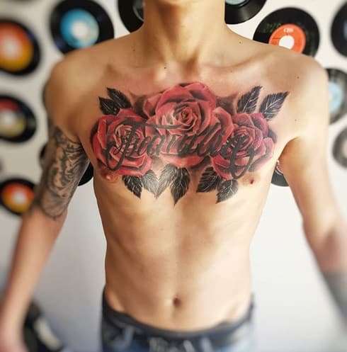 tatuagem masculina peitoral