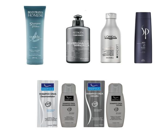 produtos para cabelo grisalho masculino