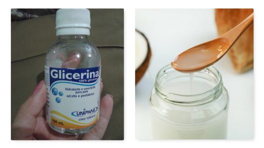 glicerina e óleo de coco.