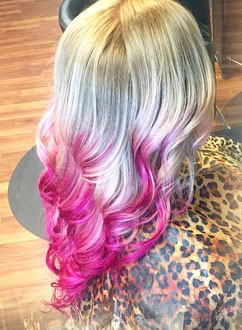 ombré hair rosa com pontas rosa pink