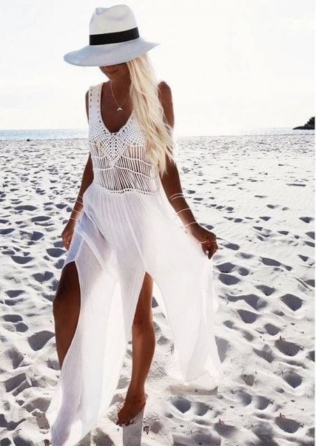 roupa branca de praia