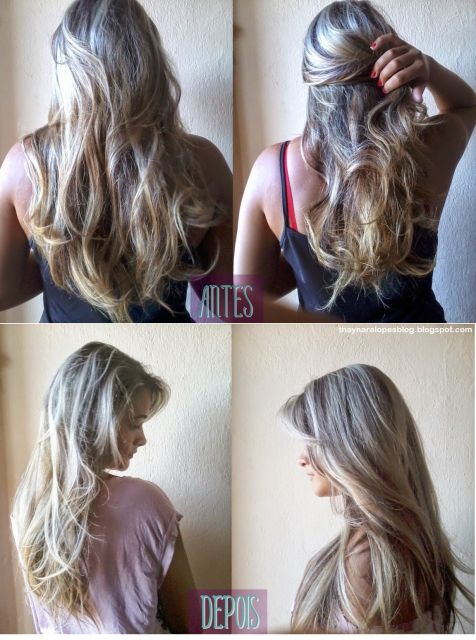cabelo longo antes e depois