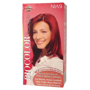 Tintas de cabelo vermelho sangue intenso Niasi