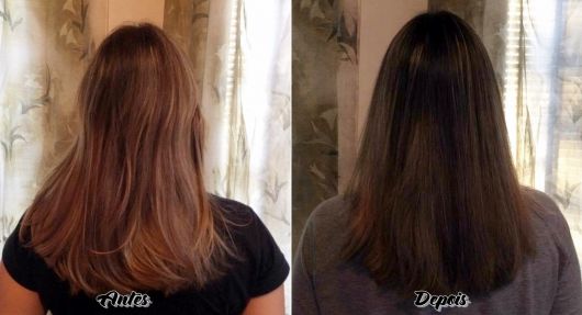 cabelo antes e depois
