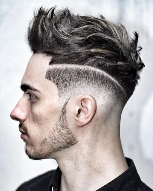 corte de cabelo masculino degrade com risco