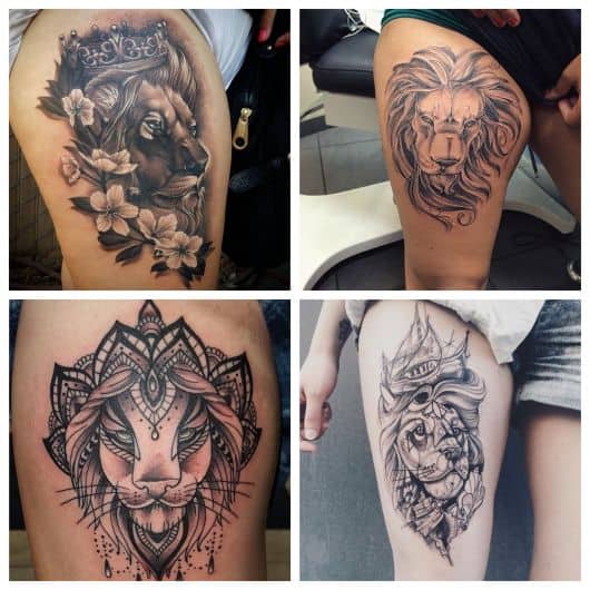 80 ideias incríveis de tatuagem de leão para homens e mulheres! Confira e inspire-se!