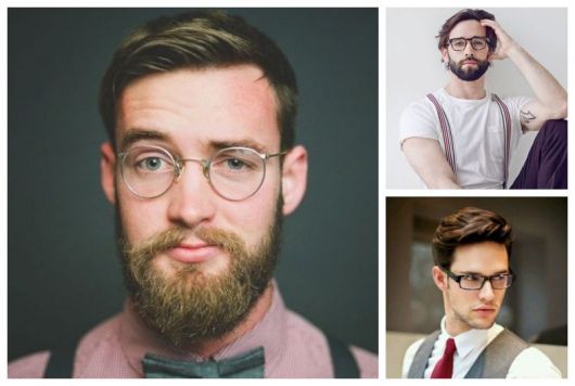 Montagem com três fotos de homens com óculos de grau.