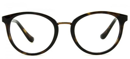 óculos de grau para rosto oval com lente redonda.