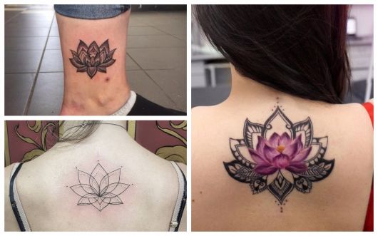 modelo de tatuagem flor de lótus.