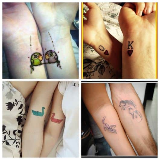 Inspirações em animais e em referências pop fazem sucesso nas tatuagens diferentes de casal