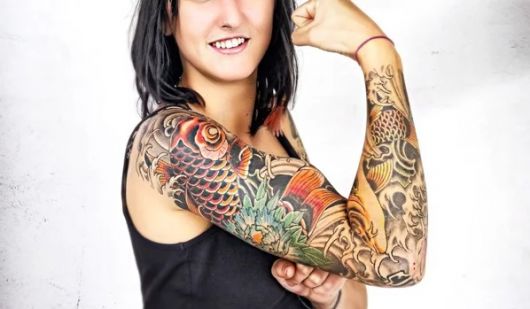 tatuagem braço fechado feminino estampas