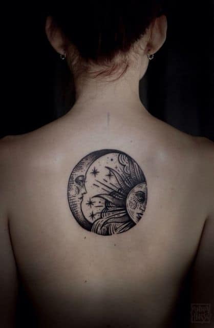 tattoo lua e sol