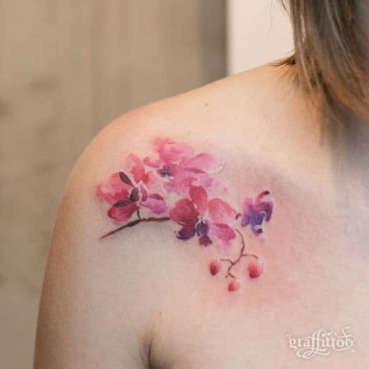 tatuagem orquídea