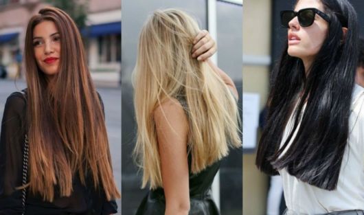 Blunt Cut: Em cabelo longo loiro