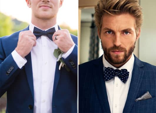 Você pode investir tanto na gravata azul monocromática quanto em uma versão estampada