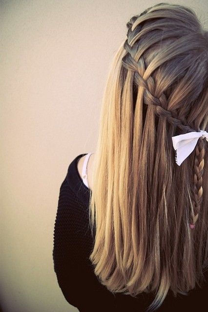 Trança cascata: lateral em cabelo liso