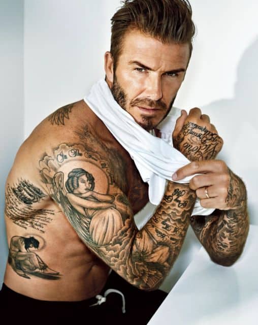 David Beckham e suas várias tattoos