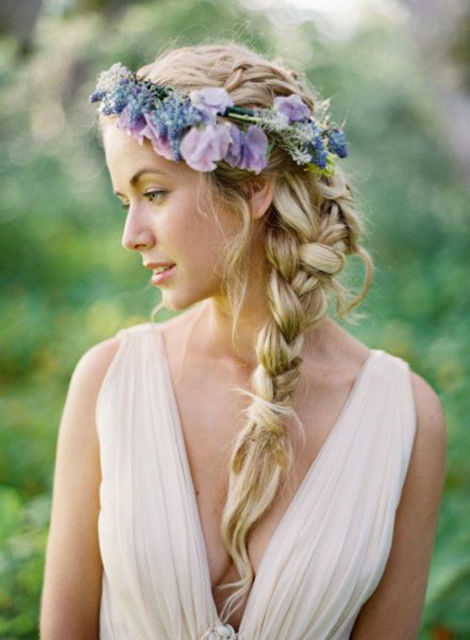 penteado com flores para noiva