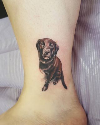 tattoo de cachorro raça labrador
