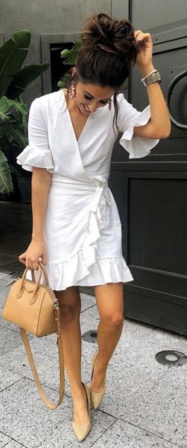 vestido curto branco