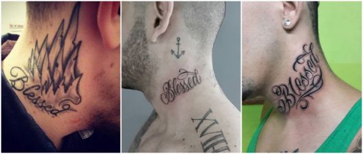ideias tatuagem masculina no pescoço