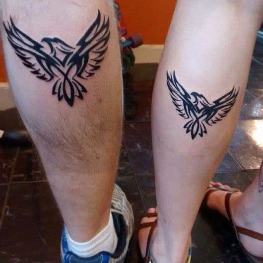 Tatuagem de fênix para o casal, que tal?