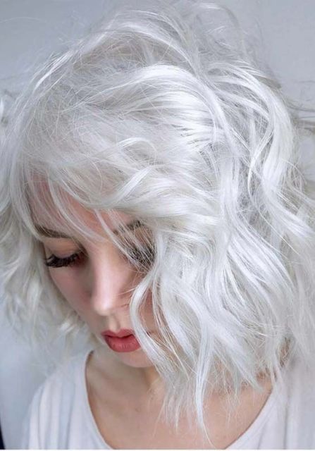 cabelo branco platinado