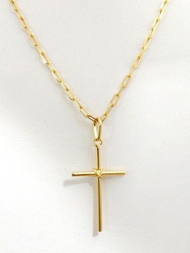 Corrente de ouro com crucifixo