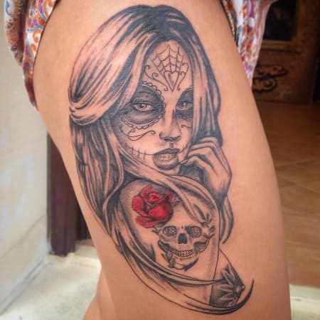 Tatuagem Catrina feminina