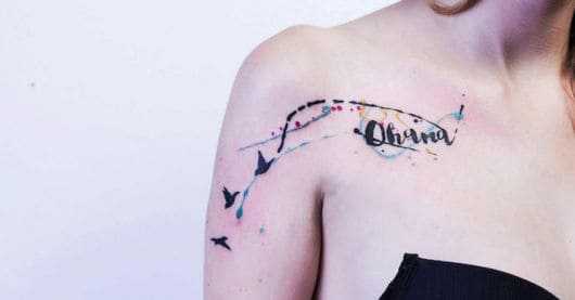 tatuagem moderna ombro