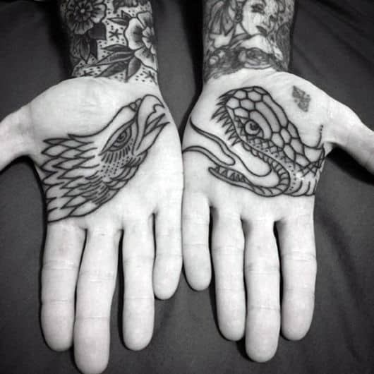 tatuagem palma da mão