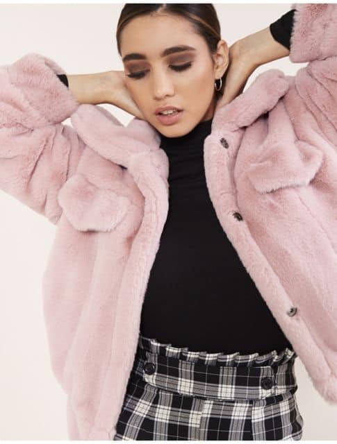 jaqueta rosa da moda inverno