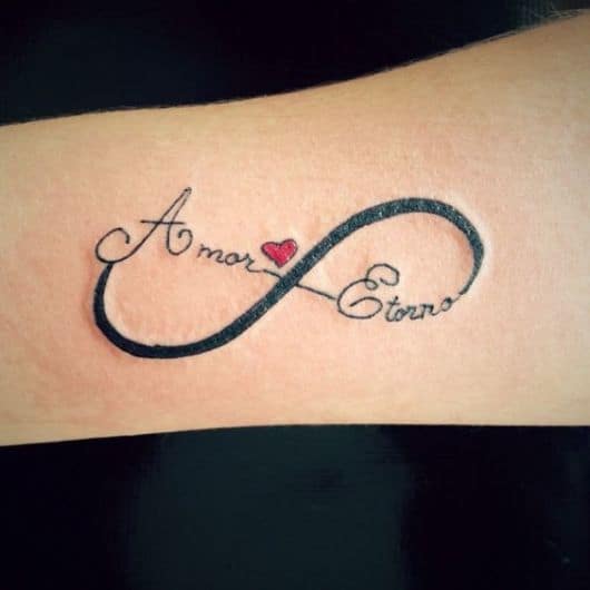 tatuagem infinito amor eterno