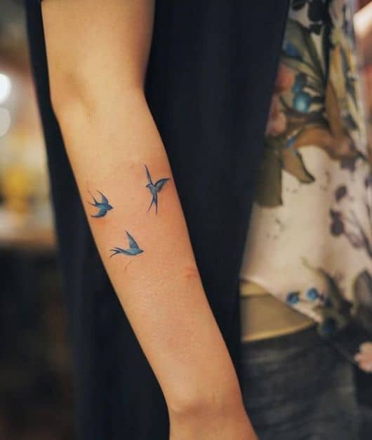 tatuagem de passarinhos