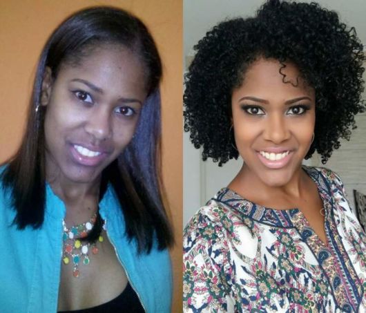 cabelo alisado antes e depois